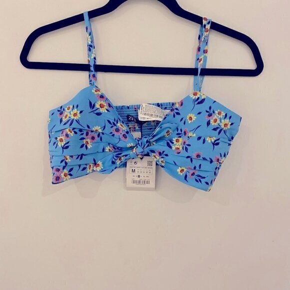 zara bandeau bra flower detail Size Medium - Picture 5 of 14
